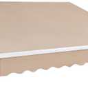 VEVOR Manual Retractable Awning, 12 x 10 ft Outdoor Patio Awning Retractable Sun Shade, Patio Door Window Water-Resistant Polyester Awning Sunshade Shelter with Crank Handle for Balcony, Backyard