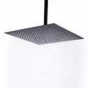 Shower Head,16 Inch Ultra Thin High Pressure Fixed Rain Showerhead Matte Black with Silicone Nozzle - Adjustable Metal Swivel Ball Joint - For the Best Relaxation and Spa