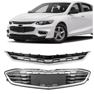 PartsFlow Front Upper And Lower Bumper Grill Honeycomb Mesh Grille For 2016 2017 2018 Chevrolet Chevy Malibu GM1036188