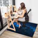 Chair Mat for Hardwood Floor,48"*36" Under Desk Mat for Rolling Computer Chair &Low Pile Carpet Floor,Anti-Slip Floor Protector for Home Office Blue Starry Sky