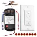 Universal 3 Speed Ceiling Fan Light Switch Control Kit, Upgrated 3 Wires ONLY, Replacement R28 UC9050T Dimmer Wall Remote Fan Control Receiver Kit Compatible with Hampton Bay Harbor Breeze Hunter