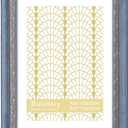 VIOLABBEY 5x7 Picture Frame Blue Gold, Display 4x6 Photo with Mat or 5x7 without Mat, Ornate Vintage 5 x 7 Frame for Wall Decor or Tabletop Display, Blue Gold