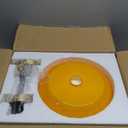 Qufute Brass Modern Hallway Ceiling Light  Orange Glass Ceiling Lamp with Dome Shade, Gold Mid Century Semi Flush Mount, Bedroom Entrance Light Fixture