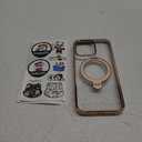 CASEKOO Desert Titanium for iPhone 15 Pro Max Case with 360 Spin Magnetic Stand [Compatible with Magsafe] [16FT Military Protection] Polished for iPhone 15 ProMax Case with Stand Ring 6.7'', Rose Gold