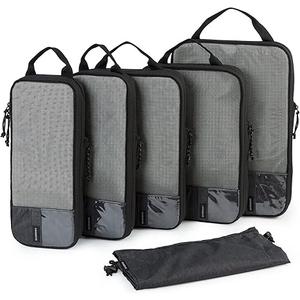BAGSMART 6 Set Compression Packing Cubes - Lightweight Travel Essentials, Durable Luggage Organizer