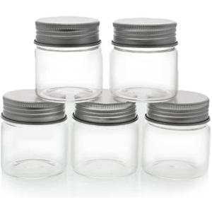 Juvale Mini Glass Jars with Lids, Small Mason Jars for DIY Crafts, Spices, Jams, Jellies - 1.7 oz - 5 Pack