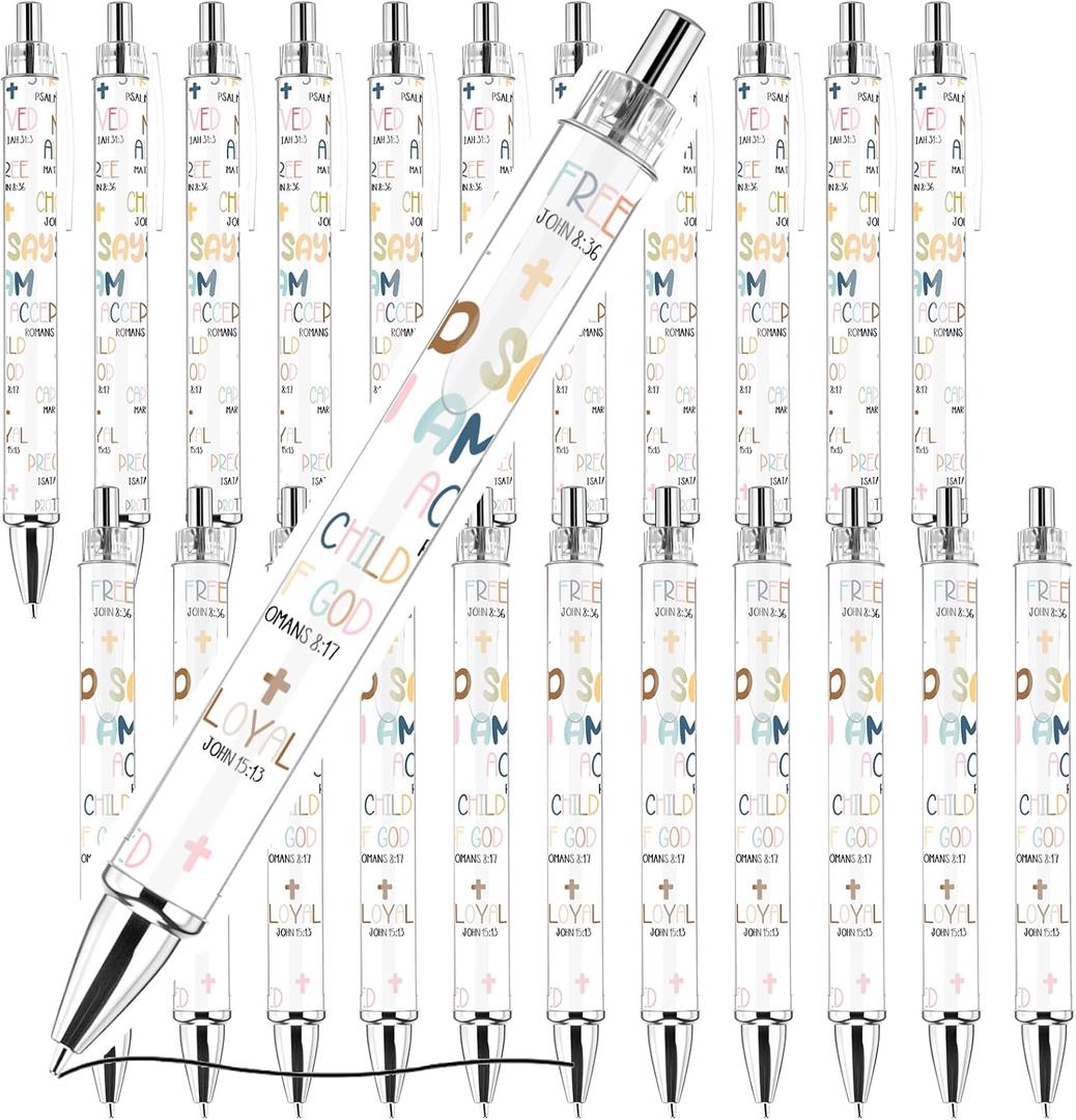 Jaloro 48 Sets Christian Sunday School Gifts for Kids Classroom Jesus Pen