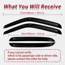 4 Rain Guards for 2001-2007 Chevy Silverado GMC Sierra 1500 1500HD 2500 2500HD 3500 3500HD 2000-2006 Suburban Yukon XL 1500 2500 Crew Cab 02-06 Escalade EXT Chevy Avalanche 1500 2500 Tape On