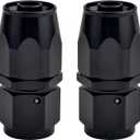 EVIL ENERGY 8AN Hose End Fitting Straight Swivel for CPE Braided Hose Black 2PCS