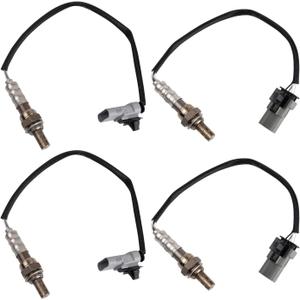 TRQ O2 Oxygen Sensor Set 2 Downstream OSA60392 and 2 Upstream OSA60394 Fits 2014-2019 Chevrolet Silverado GMC Sierra 2016-2020 Chevrolet Express GMC Savana