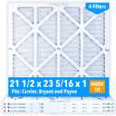 Glasfloss 21-1/2 x 23-5/16 x 1 Air Filters (Case of 4), MERV 10, Pleated, Made in USA