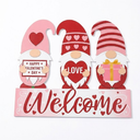 Valentine Gnomes Decorations for Home 9"H Valentines Day Love Gnome Blocks Decor Famhouse Romantic Valentine's Day Gnome Wooden Signs Tabletop Decor for Wedding Anniversary Party Supplies
