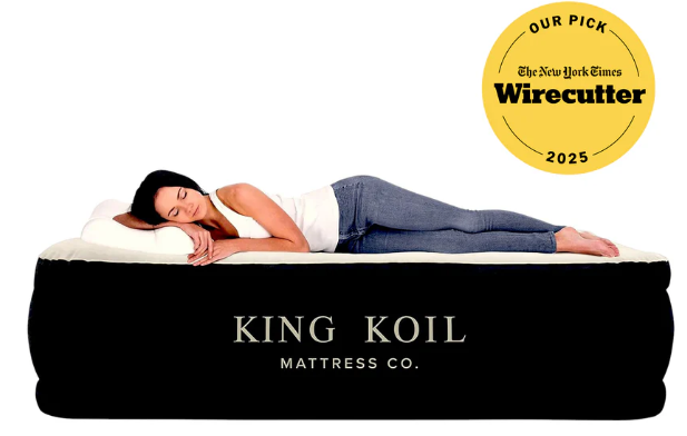 King Koil Luxury Air Mattress with High Speed Built-in Pump