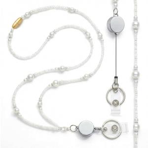 Beaded Breakaway Lanyard for ID Badges - Retractable Teacher Lanyard, Cute Women Keychain for Keys & Card Holder