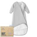 Unisex Sleeping Bag for Babies and Toddlers 1.0 Tog Sleep Sack 6-18 Months, Newborn Sleep Sack, Wearable Blanket Baby, One Piece Long Sleeves, Gifts for Baby (Stone Grey)