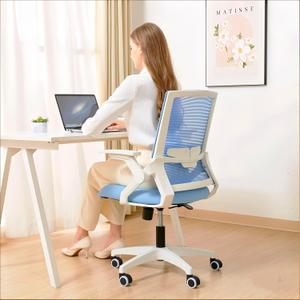 Ergonomic Office Chair Desk Chair with Adjustable Height Mesh Computer Chair Swivel Chair with Flip-up Arms and Lumbar Support Blue