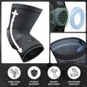 NEENCA Professional Knee Brace for Pain Relief, Medical Knee Compression Sleeve, Knee Support with Horizontal Knit Tech for Meniscus Tear, ACL, Arthritis, Joint Pain, Runner, Workout- FSA/HSA APPROVED (Gray, XL)