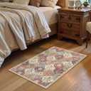 Lahome Moroccan Trellis Washable Orange Rug, 2x3 Entryway Rugs for Kitchen Bathroom, Non-Slip Indoor Door Mat Ultra-Thin, Small Throw Carpet for Bedroom Entry Elise, Orange/Terracotta
