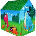 POCO DIVO Dinosaur Play House, Kids Outdoor Park Camping Toy Tent, Toddler Indoor Bedroom Big Space Tents, Kids Pretend Jurassic Museum Playhouse