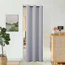 BGment Light Grey Door Curtain 80 Inch Length for Doorway, Bedroom Closet Curtain, Privacy Thermal Insulated Blackout Grommet Room Divider for Room Separation, 1 Panel, 34 Inch Wide
