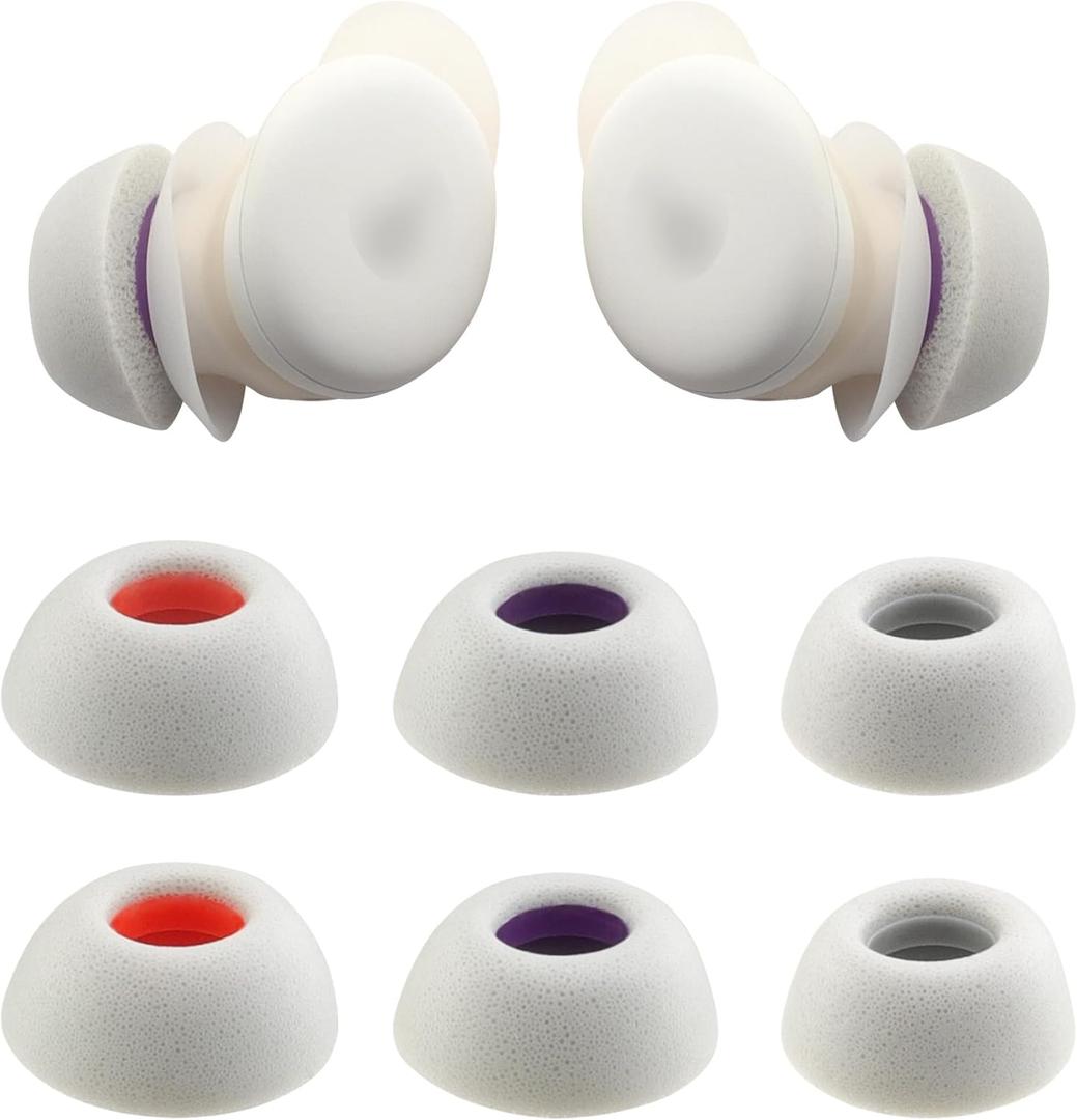 Replacement Foam Ear Tips for soundcore Sleep A20 / A30 Earbuds, Ultimate Comfort, 3 Pairs (Gray, SML)