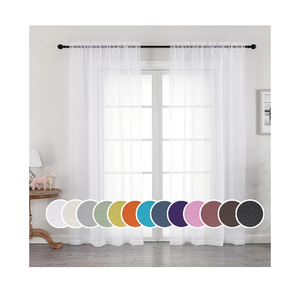 OWENIE Sheer Curtains 84 inches Long 2 Panels Set for Living Room/Bedroom, Rod Pocket Voile Sheer Panel Drapes, White, 2pcs, Each 42" W x 84" L