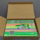 Eaasty 1000 Pcs Snow Cone Spoon Straws, Flexible Plastic Flexible Disposable Drinking Straws, Disposable Plastic Sip Stir Sticks (Yellow,Green,Orange,Rose Red)