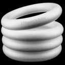 4 Pack 10 Inch Craft Foam Wreath, White Polystyrene Foam Circles Ring, Round Foam Wreath Form for Crafts DIY Arts Floral Projects Home Wedding Decor