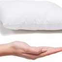 Urban Infant Pipsqueak Small Pillow - Mini 11 x 7 in - Tiny Pillow for Travel, Dogs, Toddlers, Kids, Lumbar, Knees and Neck - Ages 2 Yrs and Up (Small (Pack of 1), White)