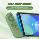 PlayVital Hard Case for Nintendo Switch 2 with Extra Stand & Thumb Grip Caps | Split Design, Dockable Protective Full-Body Shell Cover for Nintendo Switch 2 | Solid Color Series, Matcha Green