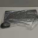 Wireless Keyboard and Mouse Combo - Full-Sized Ergonomic Keyboard with Wrist Rest, Phone Holder, Sleep Mode, 2.4G Quiet Keyboard for PC Laptop, Complete Work Setup for Office or Home -Trueque KM23 (1 PACK, Black)