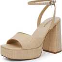 Modatope Platform Heels for Women Platform Sandals Womens Chunky Heel Open Toe Pumps Ankle Strap Womens Wedding Party Pumps Shoes (6.5, Braided)