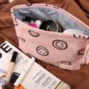 Makeup Bag Small Cosmetic Pouch: Cosmetic Bag for Purse - Cute Make up Bags with Tassel - Gifts for Teen Girl (02-Pink)