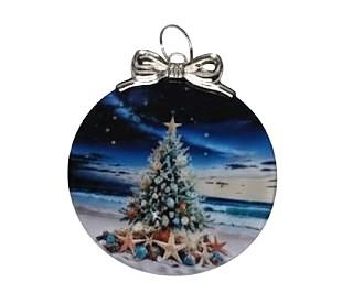 Seaside Christmas Tree Stained Glass Christmas Ornament Unique Hanging Ornaments for Christmas Tree Decorations  Holiday Keepsake Present Exchange Idea