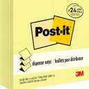 Post-it Dispenser Pop-up Notes, 3x3 in, 24 Pads, Canary Yellow, Clean Removal, Recyclable