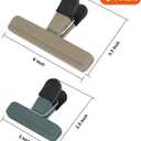 TACGEA Chip Clips, 8 Pack Food Clips, Upgrade Wide Open Bag Clip for Food Storage with Air Tight Seal Grip Neutral Color (4 x L, 4 x S)