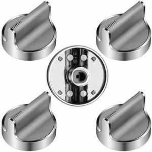 TOMOON W10594481 Gas Stoven Knob for Whirl-Pool Cooktop Range WCG97US0DS00 WCG97US6DS00,Stainless Steel Control Knob Replaces WPW10594481 3281332 AP6023301, 5 pcs