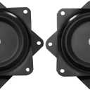 uxcell 2Pcs 4" Bar Stool Swivel Replacement, 360 Rotation Lazy Susan Turntable, Square Semi-Ball Bearing Seat Swivel Base Mount Plate for Recliner Chair or Table, Black (100x1mm)