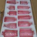 RUCKAE 12 Pack Glass Bud Vases Mini Flower Vase Small Vintage Vases for Centerpiece Table Wedding Decorations Home Decor Party (Pink)