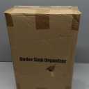 Kitstorack Under Sink Organizer, 2 Tier Under the Sink Storage, Slide out Pull out Cabinet Organizer Shelf, Metal Sliding Drawer for Kitchen Bathroom Pantry Closet Organization Rack, Black, 2 Pack