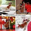 Violin Christmas Ornament 2025 - Violin Ornaments for Girls, Women, Men, Player, Teacher, Wooden Music Christmas Ornament - Unique Gifts for Violin Players