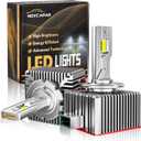 D3S D3R LED Bulbs, 24000LM +600% Brightness, 6500K Cool White, High & Low Beam, Plug & Play, Canbus Error Free, Fog Light Bulbs, Pack of 2
