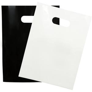 Choice Marts 200 Black & White Bags for Small Business 100 Black and 100 White 1.5Mil Thick 9"x12" Perfect for Merchandise Retail And Boutique Thick Glossy With Handles