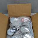 HOLKIE Caster Wheels 3 inch Locking Casters Set of 16, Threaded Stem 3/8" -16 x 1-1/2" (Diameter 3/8", Length 1-1/2") Swivel Heavy Duty Castors Gray