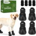 EXPAWLORER Dog Shoes for Small Medium Large Dogs, Waterproof Non-Slip Dog Snow Booties for Winter with Socks, Easy On & Off Pet Boots & Paw Protectors, Easy-Clean for Beach Outdoor Rain (Black XL) (Size 9/XL (Paw Width:2.8in))