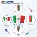 16 oz CheerSleeve Host Cup, Celebrating World Soccer Tournament Host Mexico, 120 Sets Disposable Paper Party Cups with Lids Straws Sleeves, Flag Themed Fan Event Decorations, VAMOS MXICO