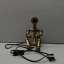 Steampunk Table Lamp, Vintage Industrial Metal Robot Table lamp, Water Pipe Table Lamp, Robot Style Desktop Light for Bedside Desk Bar Cafe Desktop Room Decoration (Bulb Not Included)