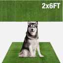 GLOBREEN Grass Pad for Dog Large Size  2FTx6FT, Dog Potty Training Turf, Indoor Outdoor Pets Pee Fake Grass for Balcony Patio Yard
