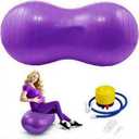 Peanut Shaped Yoga Ball, 90x45cm Anti Burst Exercise Ball, Heavy Duty PVC Fitness Peanut Ball with Pump and Plug, for Adult Workout, Pregnancy, Labor Support and Physical Therapy