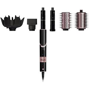 Shark Hair Dryer | FlexStyle Hair Styling System | Portable & Powerful Blow Dryer Brush | Hair Curler & Volumizer | 6 Styling Tools Included | Best for All Hair Types | Black | HD440BK